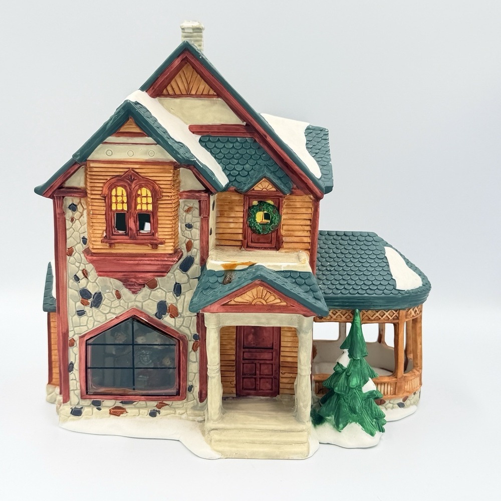 VTG Holiday Traditions Christmas Village House Porcelain Light Up NO CORD